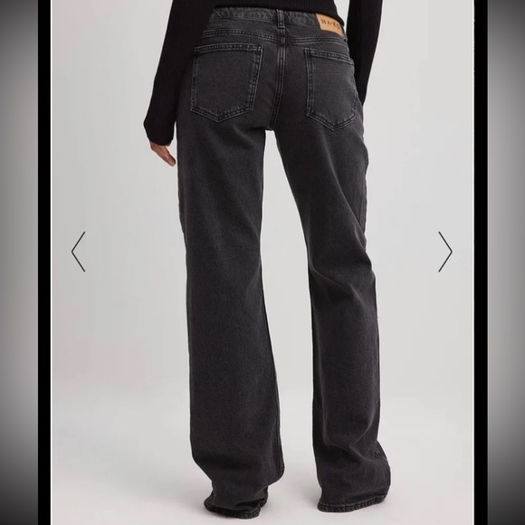 NA-KD Low Waist Jeans Dark Grey EU 38 (US size 8) - Picture 3 of 7